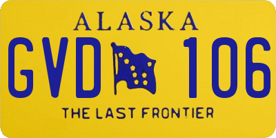 AK license plate GVD106