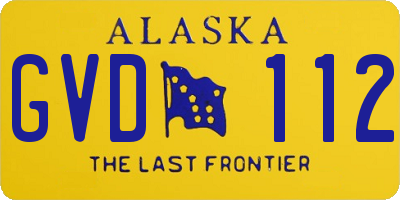 AK license plate GVD112