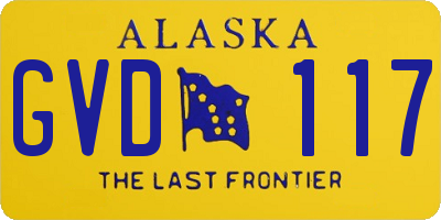 AK license plate GVD117