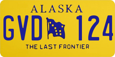 AK license plate GVD124