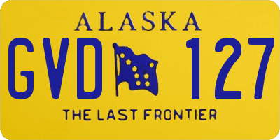 AK license plate GVD127