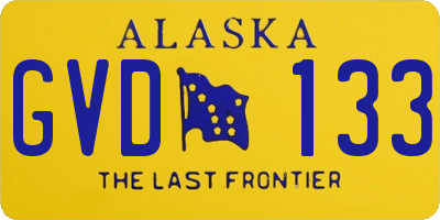 AK license plate GVD133