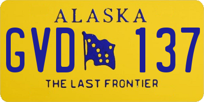 AK license plate GVD137