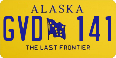AK license plate GVD141