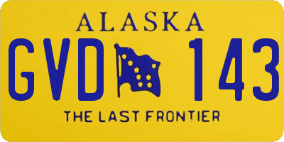 AK license plate GVD143