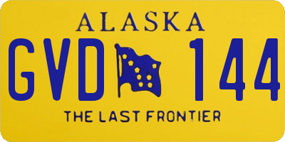 AK license plate GVD144
