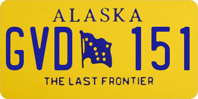 AK license plate GVD151