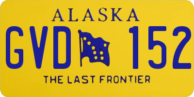 AK license plate GVD152