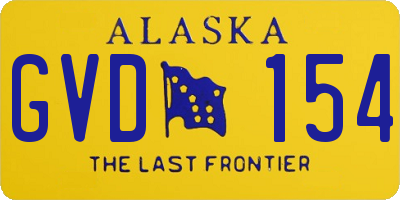AK license plate GVD154
