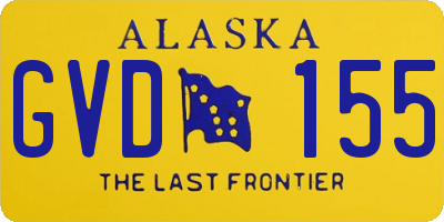 AK license plate GVD155