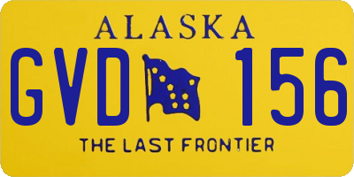 AK license plate GVD156