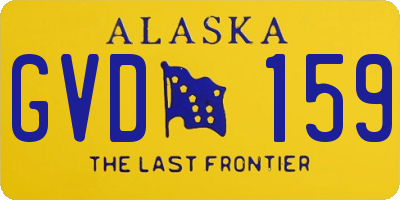 AK license plate GVD159
