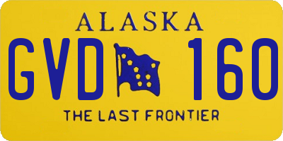 AK license plate GVD160