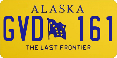 AK license plate GVD161
