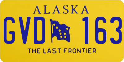 AK license plate GVD163