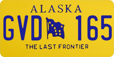 AK license plate GVD165