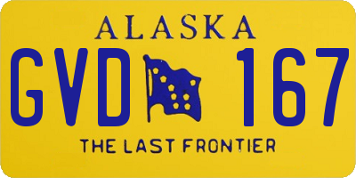 AK license plate GVD167