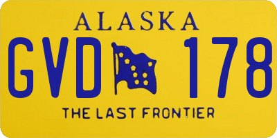 AK license plate GVD178
