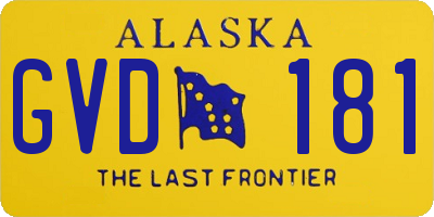 AK license plate GVD181