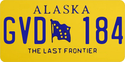 AK license plate GVD184