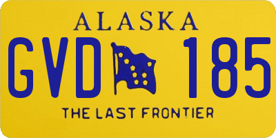 AK license plate GVD185