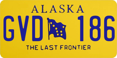 AK license plate GVD186