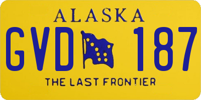 AK license plate GVD187