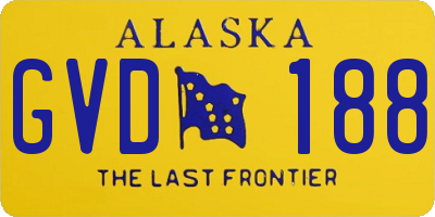 AK license plate GVD188
