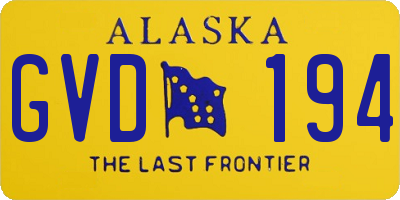 AK license plate GVD194