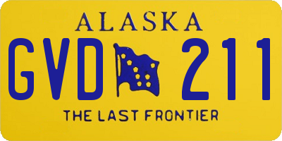 AK license plate GVD211