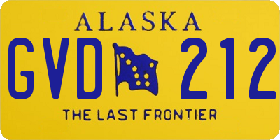 AK license plate GVD212