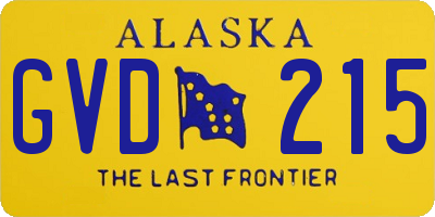 AK license plate GVD215