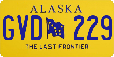 AK license plate GVD229