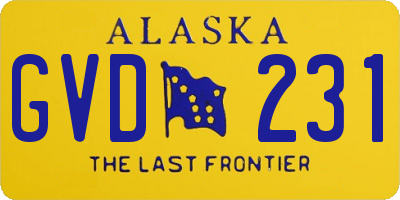 AK license plate GVD231
