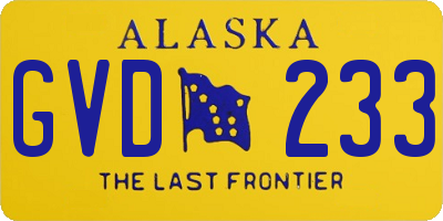 AK license plate GVD233
