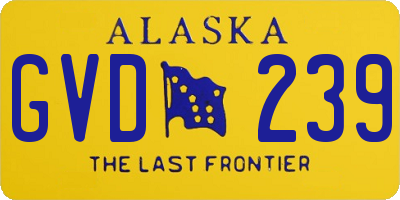 AK license plate GVD239