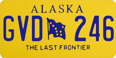 AK license plate GVD246
