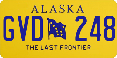 AK license plate GVD248