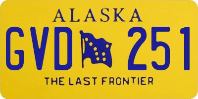 AK license plate GVD251