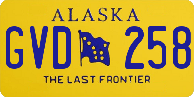 AK license plate GVD258