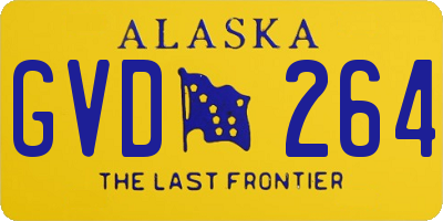 AK license plate GVD264