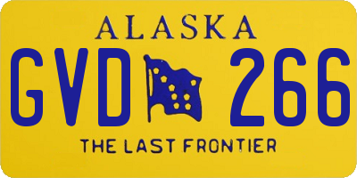 AK license plate GVD266