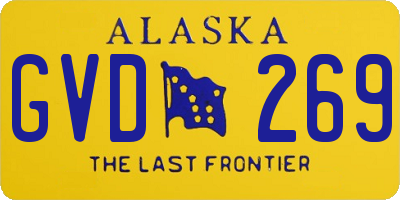 AK license plate GVD269