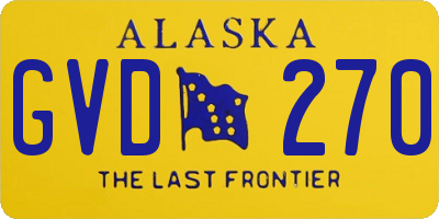AK license plate GVD270