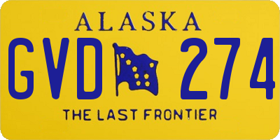AK license plate GVD274