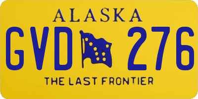 AK license plate GVD276