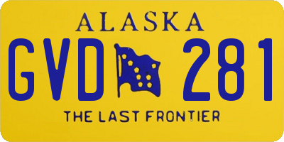 AK license plate GVD281