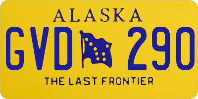 AK license plate GVD290