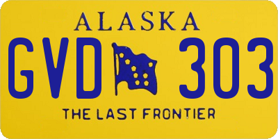 AK license plate GVD303