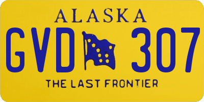 AK license plate GVD307